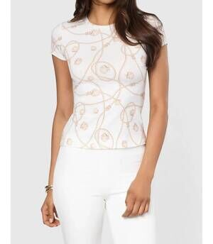 NEW GENERATION LOVE eva top in seashell rope white